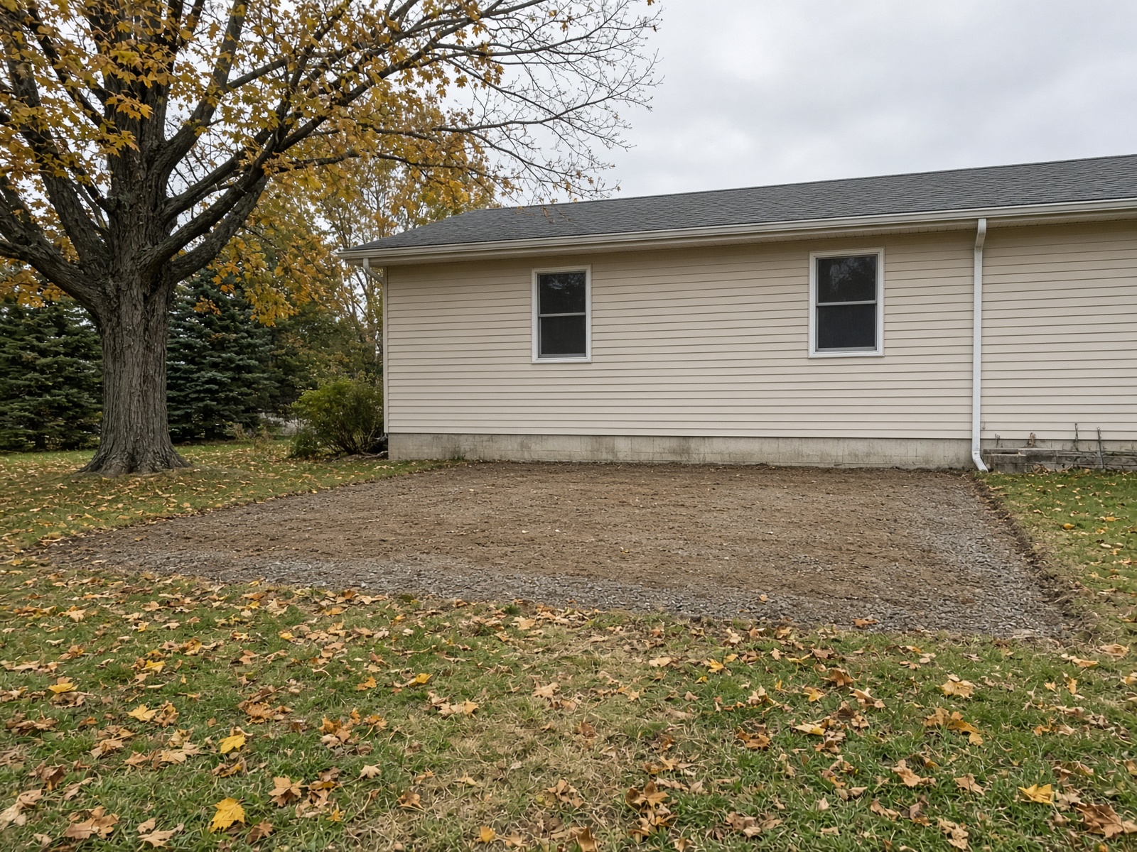 Yard after deck removal